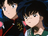 Sango and Kagome watch