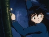 Kagome climbs out of the pision