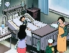 visiting the hospital