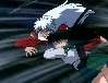 Inu Yasha holds on to Kagome