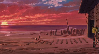 sunset on the beach