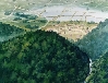 village and river