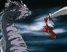 Inu Yasha attacks Ryuukotsusei
