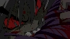 Inu Yasha bites his own arm